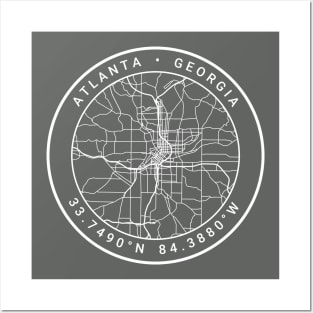 Atlanta Map Posters and Art